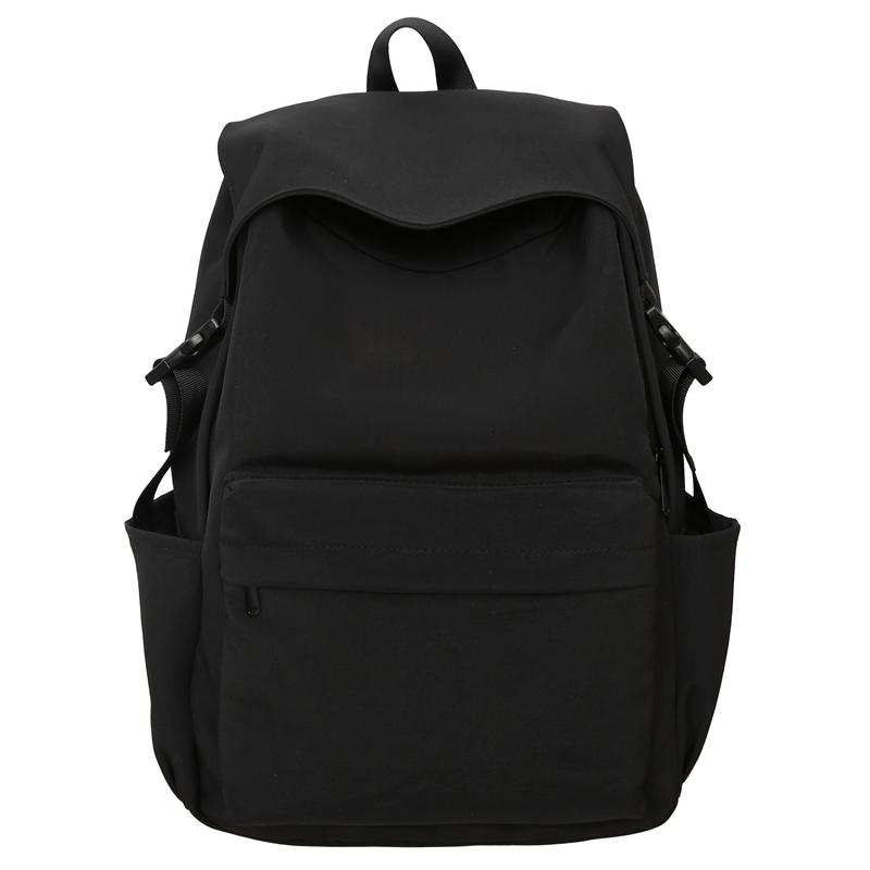Однотонный школьный рюкзак в студенческом стиле для мужчин, легкий водонепроницаемый рюкзак для женщин, школьный рюкзак для поездок на работу
