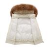 Winter new women's fashion hooded big fur collar down cotton clothes design sense bright diamond warm cotton jacket cotton coat outside