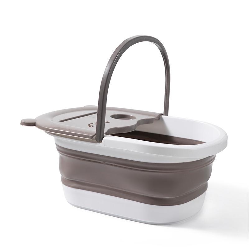 Компактная складная ванночка для ног с крышкой - Глубокий массаж, ведро для замачивания ног для взрослых