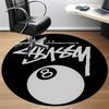 1 шт. Ковер Stussy, Восьмерка, для офиса - Внутренний, нескользящий, моющийся, из полиэфирного волокна, мягкий, удобный коврик для офиса yy250928039