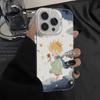 Новый Розовый Принц Чехол для iPhone 15 Pro Max Цвет Серебристый IMD Чехол для Телефона 14/13 Мультяшный Милый Чехол с Защитой от Падений