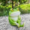 Милая фигурка лягушки Think Frog, мультяшное животное, украшение, маленькая статуэтка лягушки для гостиной, спальни