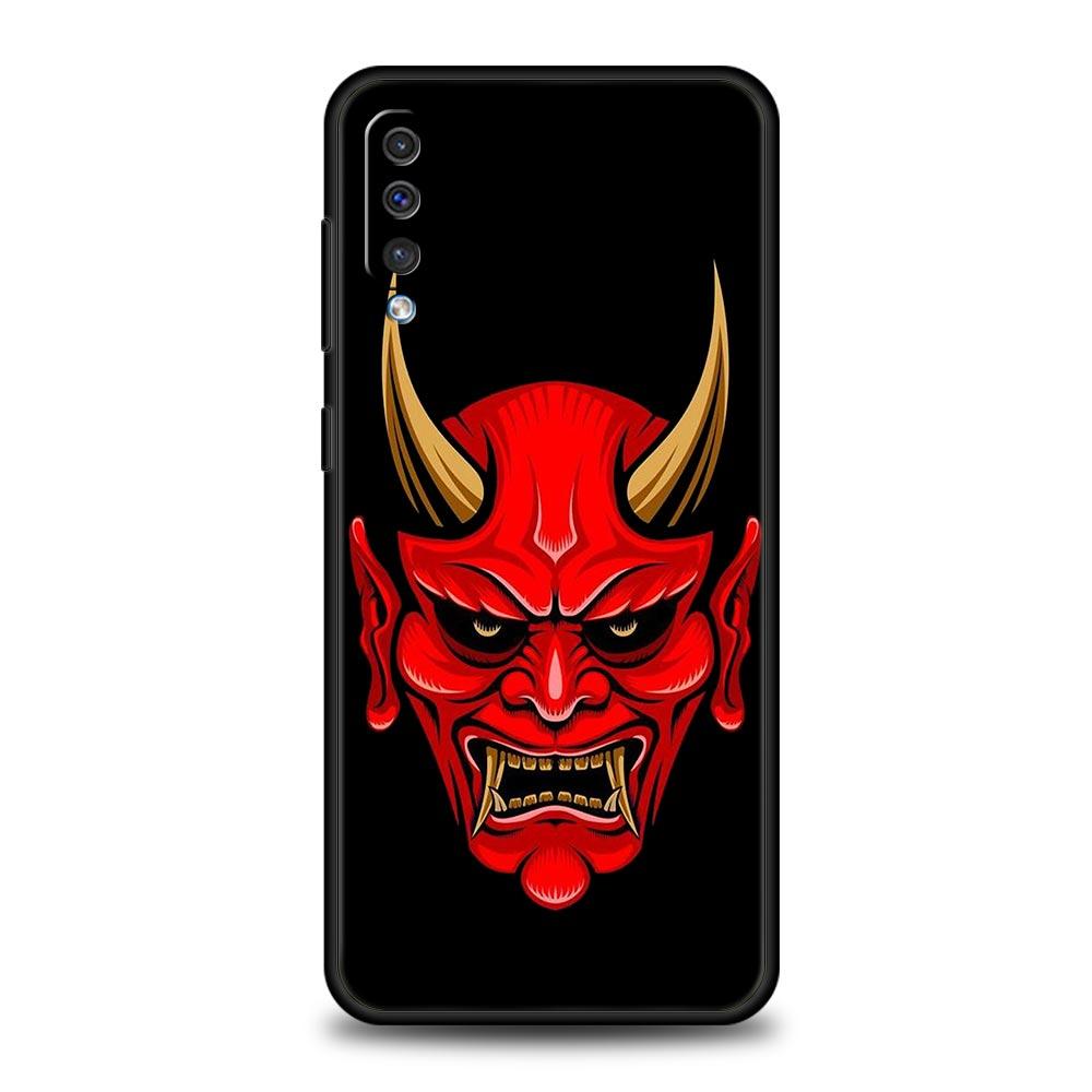 Чехол для телефона Samsung Galaxy A52 A14 A50 A70 A10S A30 A40 A20S A20E A02S A12 A22 A72 A32 5G A04s Самурай Они Маска Мягкий чехол
