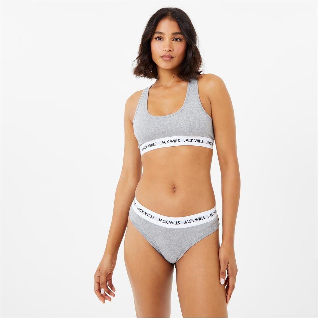 Jack Wills Womens/Ladies Repeat Logo Briefs (Pack of 3)