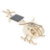 Educational Diy Solar-powered Helicopter Model For Kids 7-14 Years Old Customizable Wooden Material