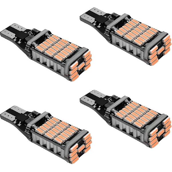 4 PCS LED Reverse Lights, T15 4014 45SMD Back Up Light Turn Signal Bulb, 6500K Super Bright Stop Light Bulbs Brake Lights for Cars Trucks RVs,