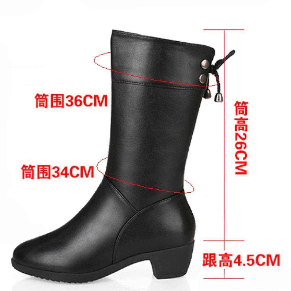Зимние ботинки, женские ботинки до середины икры, повседневные однотонные женские туфли с круглым носком и молнией на квадратном каблуке, винтажные женские ботинки botas mujer