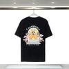 Casablanca Tropical Fruit Print Loose Fit Cotton T-Shirt Men Short Sleeve Crew Neck