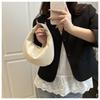 Casual Solid Color Clutch Bags Pu Leather Small Tote Bag Women Commute Handbags Party