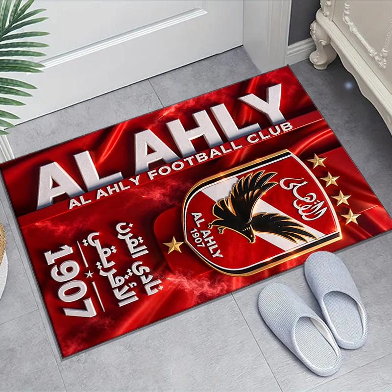 Al Ahly FC Design Area Rug - Non-Slip, Soft & Cozy Floor Mat for Living Room, Bedroom, Office - Indoor/Outdoor Decorative Carpet