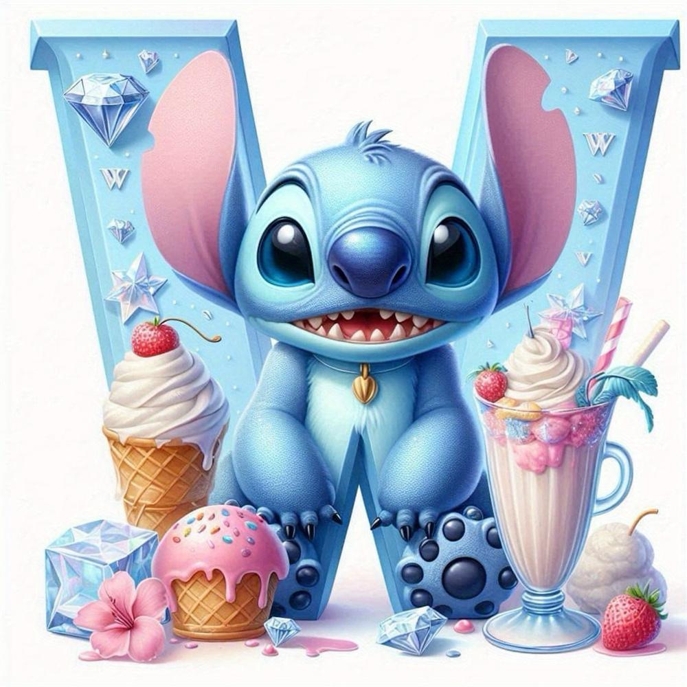 Disney Алмазная вышивка Стич Мультяшный Мозаика Новое поступление 26 Букв Картина Стразы Картина Мороженое Декор Детской Комнаты