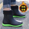Мужские бархатные дождевые сапоги, водонепроницаемые и нескользящие, износостойкие, верхняя одежда, водонепроницаемая обувь, обувь для рыбалки, строительные водные сапоги для шеф-повара
