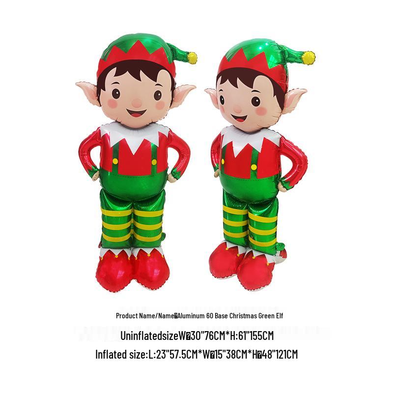 Large Standing Gingerbread Man & Snowman Christmas Tree Party Decoration Balloons