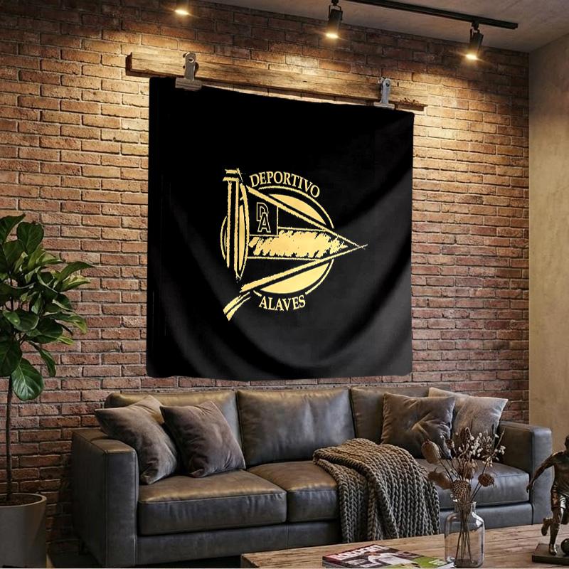 1PC Deportivo Alaves Crest Tapestry, Unique Design Tapestry, Wall Decor for Bedroom,Livingroom, Playroom,Heartwarming Fan Holiday Gifts