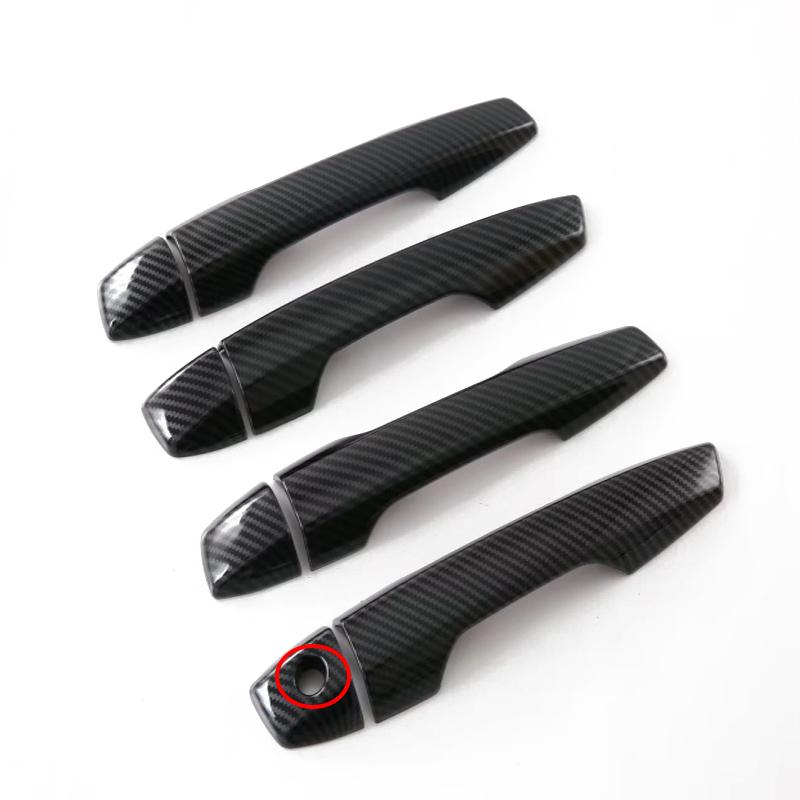 For Mitsubishi Outlander Auto Styling Accessories ABS carbon fiber chrome Exterior Side Door Handle bowl Cover Trim