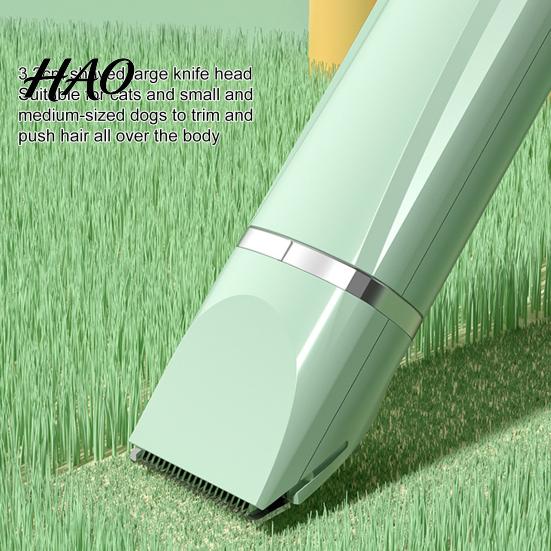 Pet Hair Clipper 1 Set Cat Trimmer Quiet Cordless Handheld Dog Shaver USB Charging Electric 4-in-1 Grooming Kit with 4 Blade for Long Pets Nail