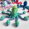 1 шт. 3D-печатная игрушка-осьминог с подвижными суставами, смешное украшение для рабочего стола, движущиеся части, подарок для детей, развивающая поделка, орнамент