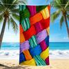 1Pc Colorful Yarn Beach Towel, Quick Dry, Multi-Use for Beach Pool Gym Yoga Home Travel, Christmas, Halloween, Xmas Gift M928154