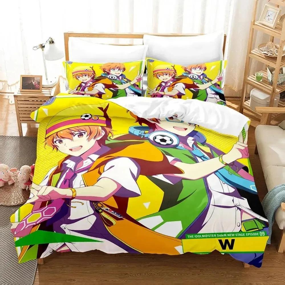 Anime Idolmaster SideM Comfortable Duvet Quilt Cover Pillowcase Bedding Set Children Bedroom Decoration Home Textile