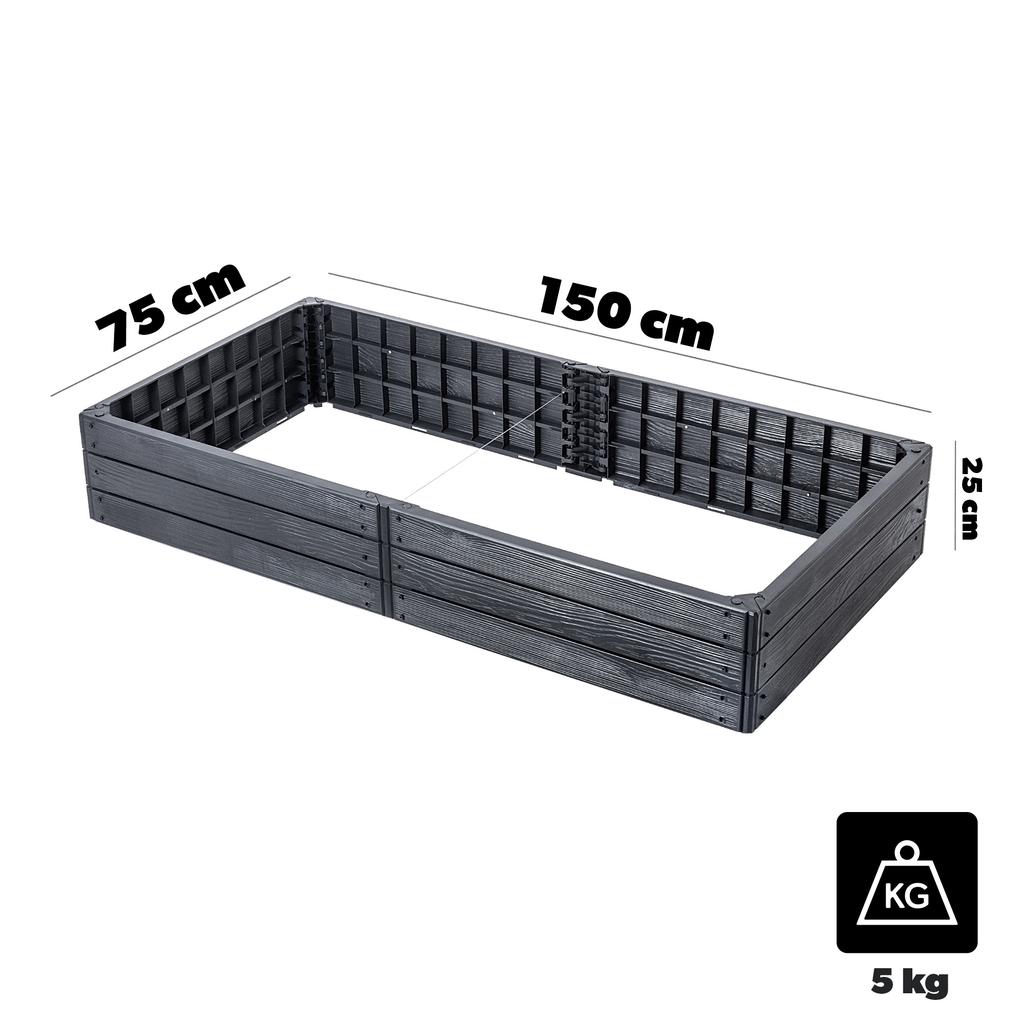 KADAX Овощная грядка Поднятая грядка Садовый ящик Клумба 150x75см