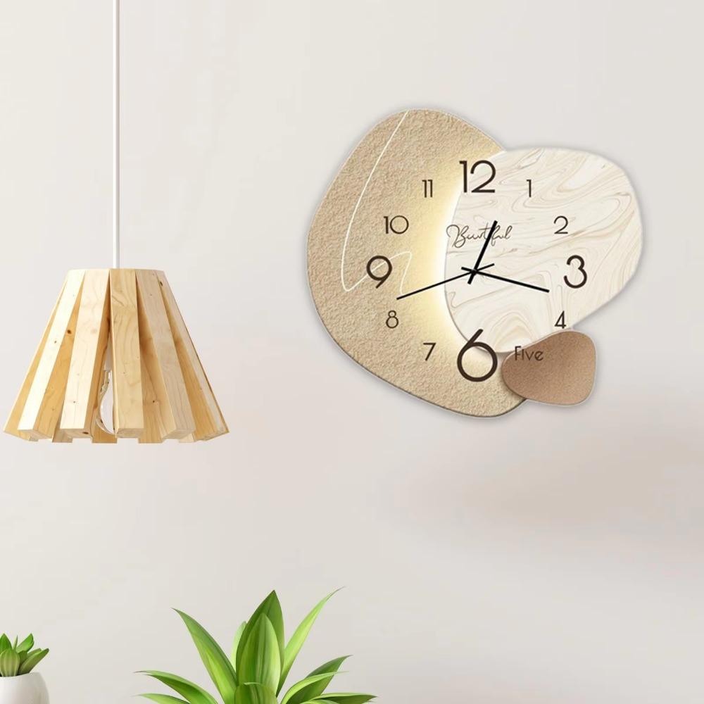 Easy To Read Wall Painting Light High-end Wall Hanging Clock Modern Digital Wall Clock  Restaurant