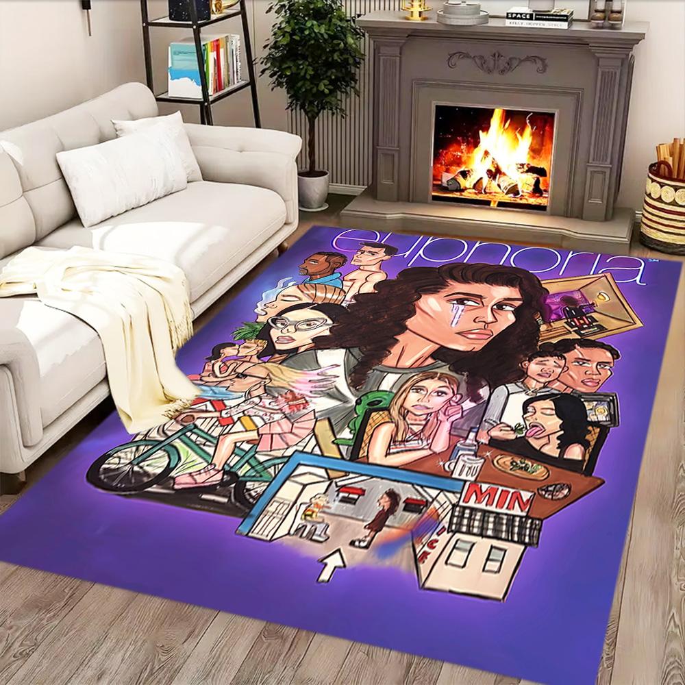 Euphoria Youth And Rebellion rug for living rooms, bedrooms, home décor, and as gifts.