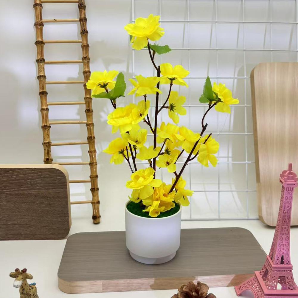 Fake Peach Blossom Plant With Realistic Texture For Outdoor Garden And Home Decor