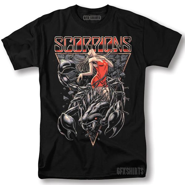 Scorpions Shirt Rock Concert Tour Vintage Graphic Design Tshirt