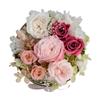 Azurosa Preserved Flower Arrangement, Popular Birthday Gift, Round Box, Pink Roses, Hydrangeas, and Baby's Breath