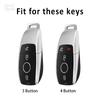 Q1983-Leather Car Key Case Keyless Shell Fob For Mercedes Benz A B C E Class GLS GLA GLK GLC CLS CLA AMG W204 W205 Auto Accessories