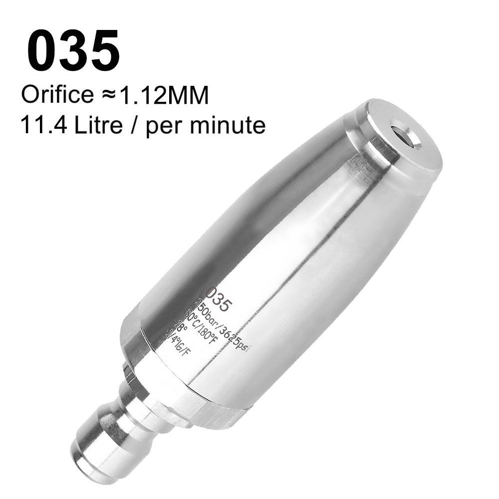 Портативная вращающаяся насадка из нержавеющей стали 1/4 быстроразъемные насадки для мойки высокого давления 3625 PSI Распылительная головка Горячая и холодная вода