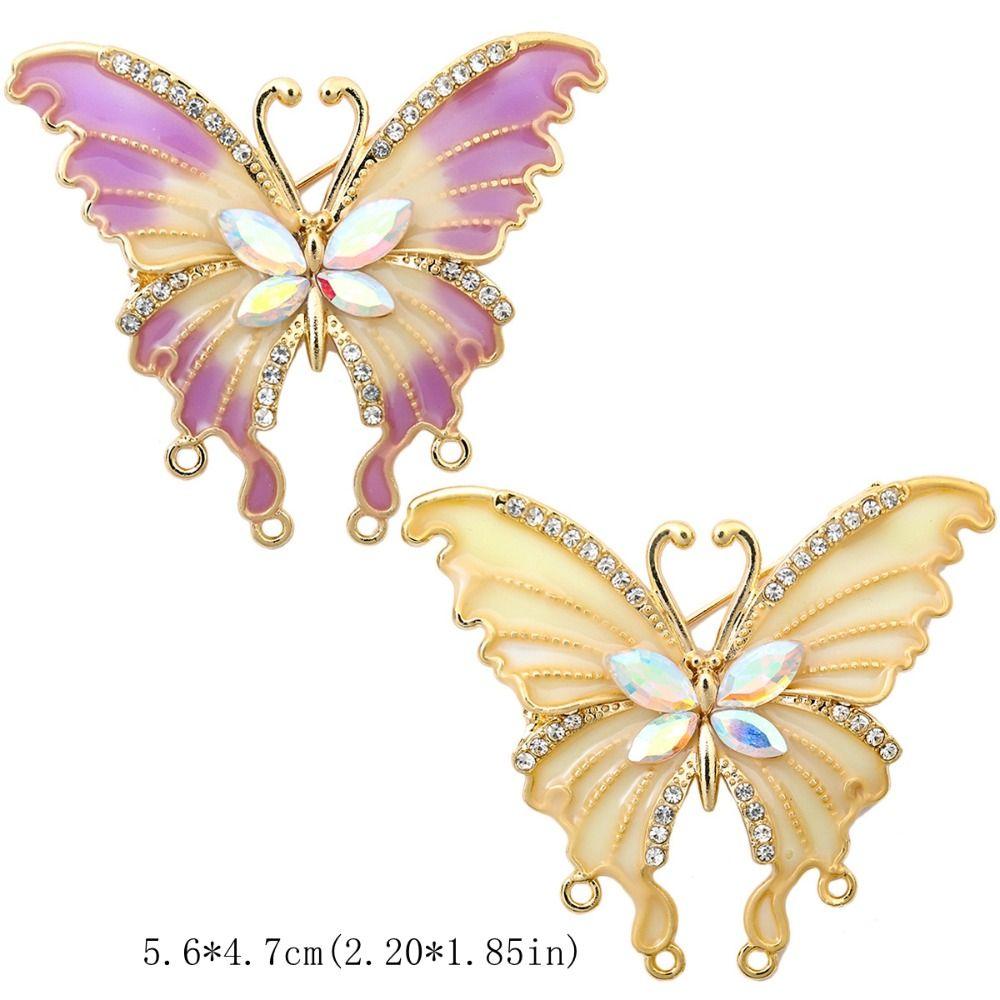 Baking Paint Backpack Decoration Zinc Zinc Alloy Butterfly Moth Pin Refreshing Wings Enamel Badge Couples