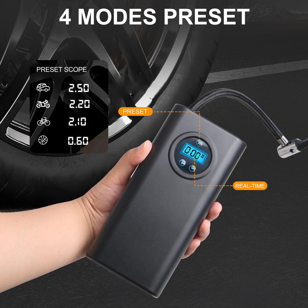 Auto Inflator Air Compressor Wireless Tire Inflation Pump For Car Mounted Motorcycle Bicycle Ball Car Electrical Air Pump