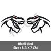 2Pcs Metal Hollow Style Tyrannosaurus Rex Totem Badge Dinosaur Head Emblem Stickers For TRX    Raptor Accessories