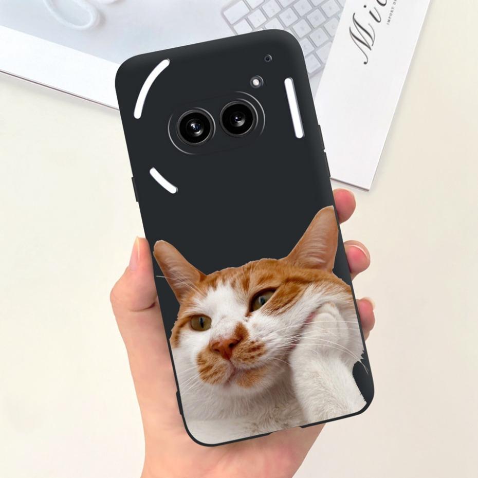 Ни за что Телефон (2а) (2) Черный силиконовый защитный чехол для Nothing Phone2 Phone 2a Милые мультяшные мягкие чехлы