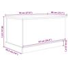 Storage Chest with Rustic Wood Look 70 x 40 x 38 cm Engineered Wood