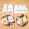 6-гнездная силиконовая форма для лепки хомяков, кухонная форма для выпечки, милая форма для муссового торта в виде симуляции животного, домашний гипсовый орнамент, форма для свечи