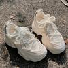 Trendy Breathable Women's Shoes 2024 New Summer Mesh Breathable Sports Thick Sole Versatile White Shoes Zapatillas De Mujer
