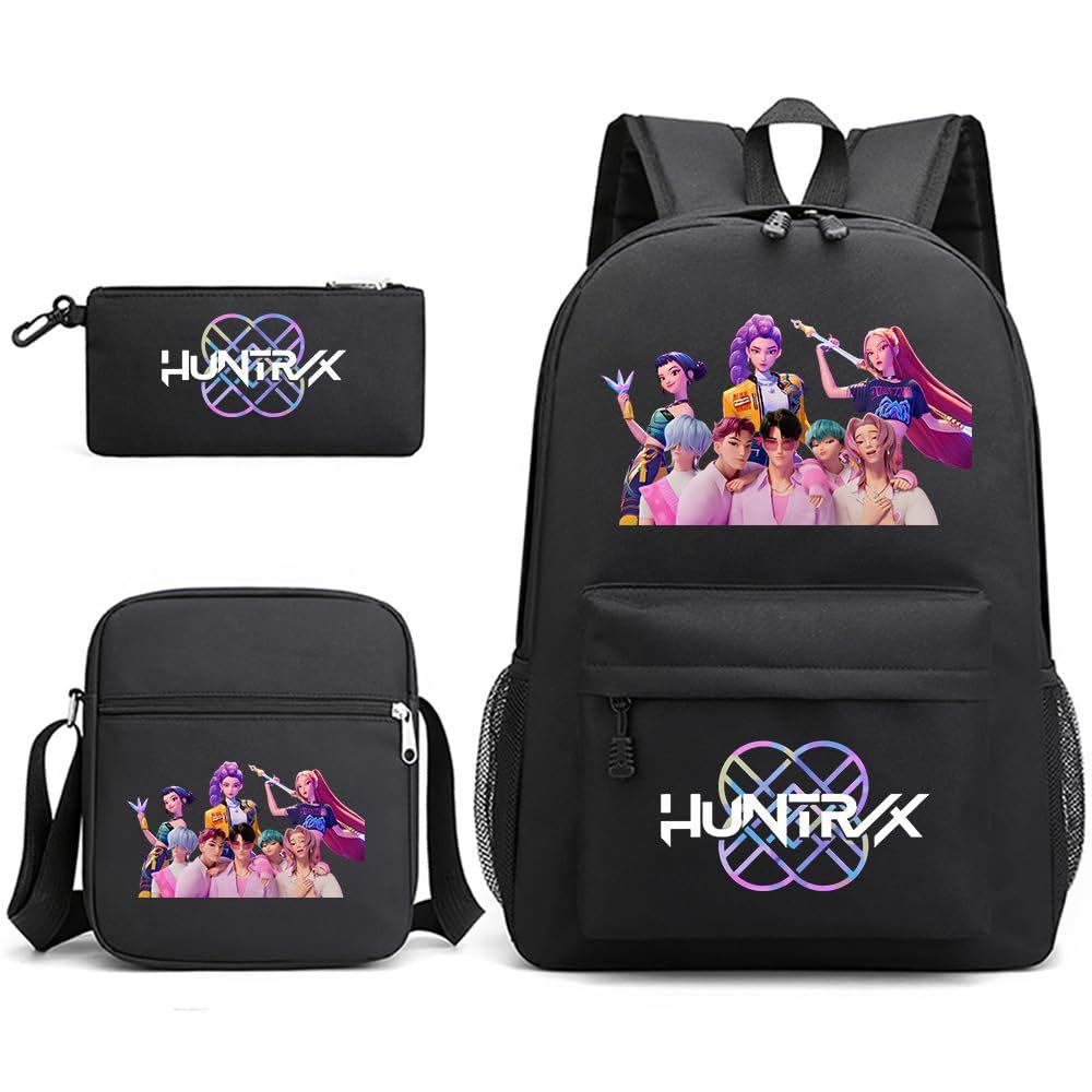 Animation Cartoon Children'S Backpack Leisure Pencil Bag Shoulder Bag Three-Piece Set, Primary And Secondary School School Bag