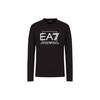 Emporio Armani Мужская футболка с длинным рукавом и принтом логотипа-буквы из серии Ea7 SS23, топ, черный, 3RPT64-PJ03Z-1200