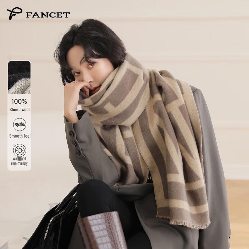 FANCET Women's Luxury Wool Scarf & Shawl