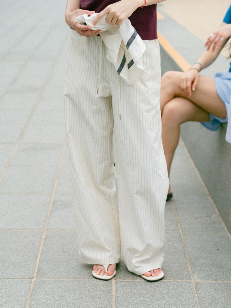HAVE HAD Easy Stripe Elastic Pants (Stripe Ivory)