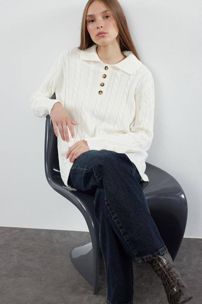 Женская мода стильный свитер хиджаб синий волосы плетеный трикотаж свитер