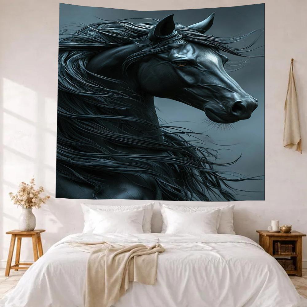 Horse Wall Decor Tapestry Art For Pet Memorial Birthdaywedding Party Backdrop Family Gift
