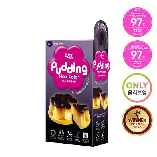 Easy N Pudding Hair Color 2.5 Фиолетовый Черный,Корейские средства для волос