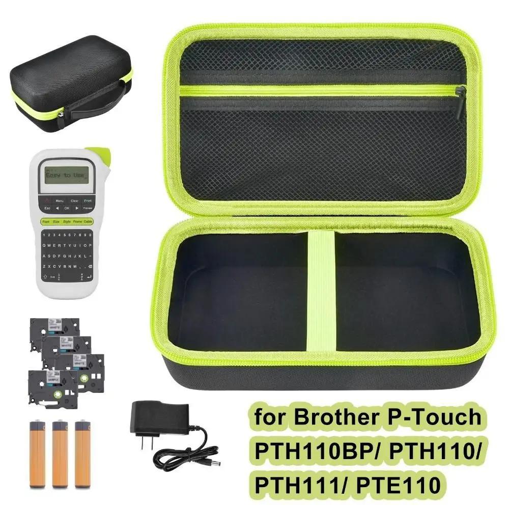 Portable Label Maker Storage Bag Shockproof Large Capacity Holder for Brother P-Touch PTH110BP/ PTH110/ PTH111/ PTE110
