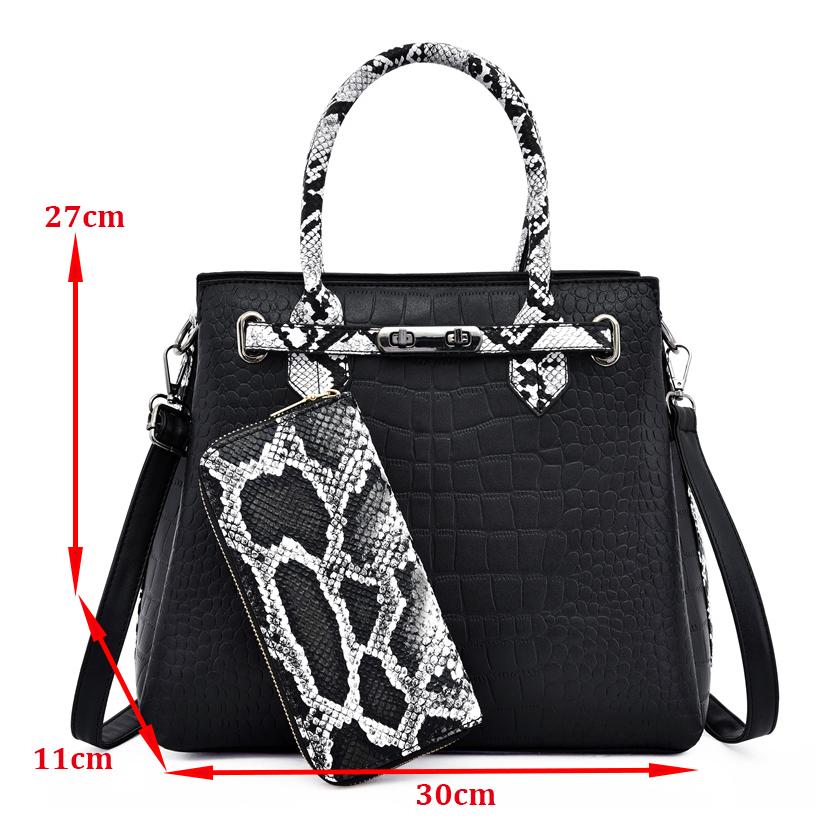 Наборы Роскошная качественная кожаная сумка для женщин 2023 Дизайнерская женская сумка через плечо с узором аллигатора Женская сумка через плечо Основная сумка