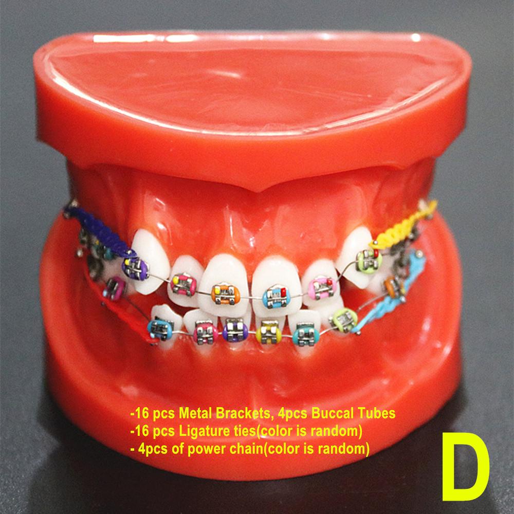1 шт., прозрачная стоматологическая ортодонтическая модель прикуса с брекетами, буккальная трубка дуги для общения с пациентом