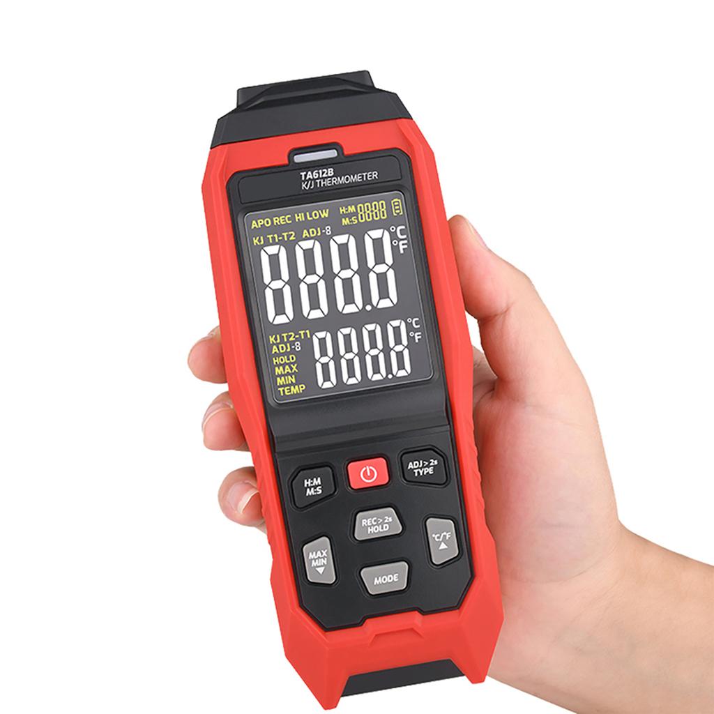 TASI TA612C 4-канальный термометр-термопара типа K/J -200~1372/ -328~2501 градусов Фаренгейта Ручной цифровой ЖК-измеритель температуры 5000 групп