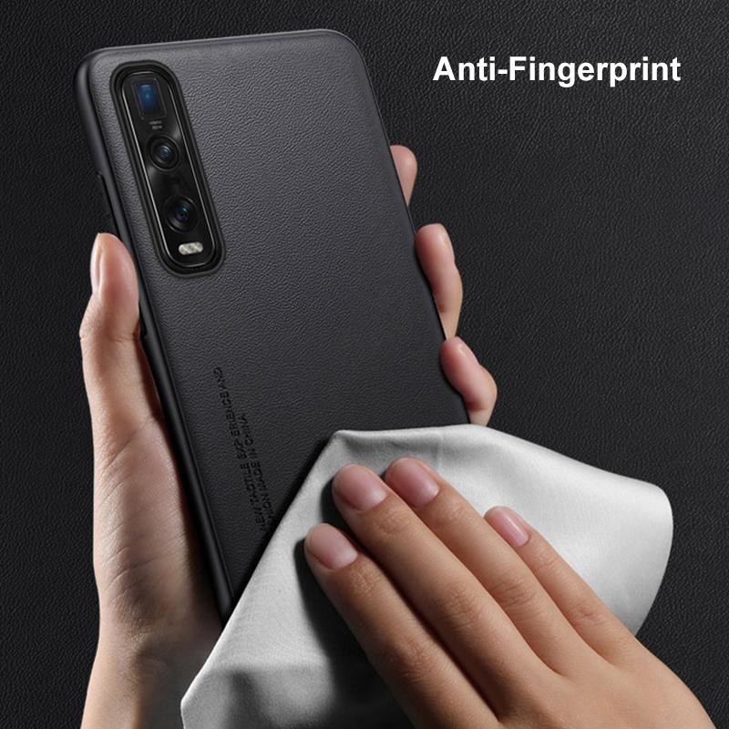 Luxury PU Leather Case For OPPO Find X2 Pro Back Cover Matte Silicone Shockproof Protection Phone Case For OPPO FindX2 Pro X2Pro